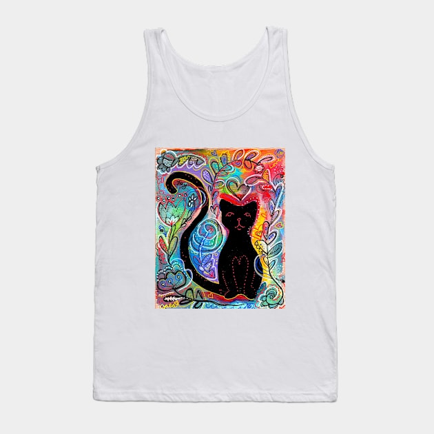 Garden Kitty Tank Top by gaea